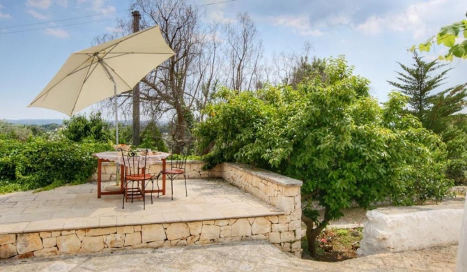 Typical trullo with conical roof in excellent area close to the sea